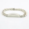 Vintage Napier Sterling Silver ID Bracelet – Heavy Link – 8.25 Inches – Blank Plate