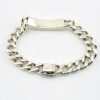 Vintage Napier Sterling Silver ID Bracelet – Heavy Link – 8.25 Inches – Blank Plate