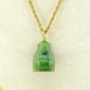 Vintage Jade Buddha Pendant Gold Filled Necklace