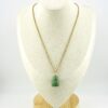 Vintage Jade Buddha Pendant Gold Filled Necklace