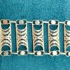 Vintage Wide Filigree Link Silver Bracelet – Artisan Made – 7.25 Inches