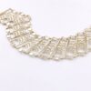 Vintage Wide Filigree Link Silver Bracelet – Artisan Made – 7.25 Inches