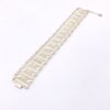 Vintage Wide Filigree Link Silver Bracelet – Artisan Made – 7.25 Inches