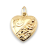 Antique Victorian Repoussé Puffy Heart Gold Charm