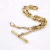 Victorian chunky gold filled fancy link watch chain with toggle
