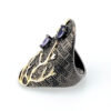 Black Rhodium Coral Branch Ring