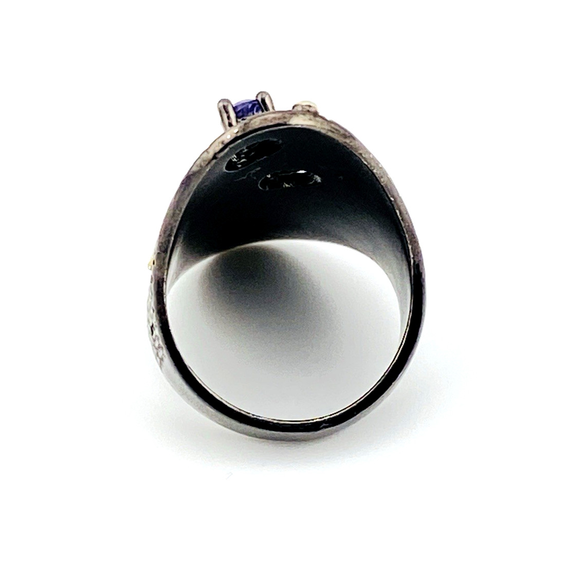 Black Rhodium Coral Branch Ring