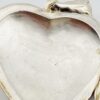 Large engraved sterling silver puffy heart locket pendant that opens to hold two photographs
