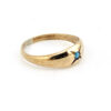 antique Victorian gold filled turquoise pinky ring size 2