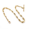 Victorian chunky gold filled fancy link watch chain with toggle