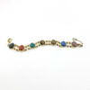 Vintage Double Row Scarab Bracelet 12k Gold Filled
