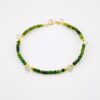 Tourmaline & Prasiolite 14k Gold Bracelet – By the Artist