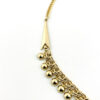 Vintage B&B gold filled curb chain necklace with arrow accents and polished ball fringe, signed and marked 1/20 12k.