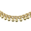 Vintage B&B gold filled curb chain necklace with arrow accents and polished ball fringe, signed and marked 1/20 12k.