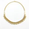 Vintage B&B gold filled curb chain necklace with arrow accents and polished ball fringe, signed and marked 1/20 12k.