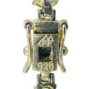 Vintage gold over sterling silver line bracelet with twenty oval faceted peridot gemstones arranged in a continuous row