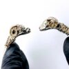 Sterling Silver Ram Head Aries Hinged Bracelet