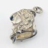 Greco Roman Profile Silver Fob Pendant