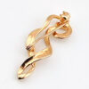 CTF Rose Gold Vermeil Diamond Ribbon Brooch Sterling 33mm