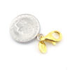 Italy 50 Lira Coin Charm Pendant Vermeil Sterling Clip 1995