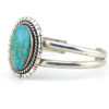 Johnny Johnson Navajo turquoise sterling silver cuff bracelet