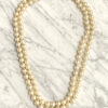 Majorica double strand pearl necklace 10mm gold over sterling clasp