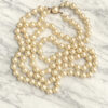Majorica double strand pearl necklace 10mm gold over sterling clasp full view