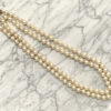 Majorica double strand pearl necklace 10mm gold over sterling clasp full view