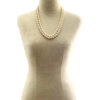 Majorica pearls double strand necklace on mannequin