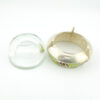 Russian Enamel Salt Cellar Silver Plate 1970s