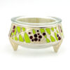 Russian Enamel Salt Cellar Silver Plate 1970s