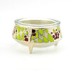 Russian Enamel Salt Cellar Silver Plate 1970s