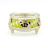 Russian silver plate enamel salt cellar with glass liner