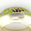 Russian Enamel Salt Cellar Silver Plate 1970s