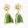 Nephrite Jade Buddha Drop Earrings