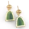Nephrite Jade Buddha Drop Earrings
