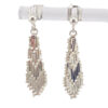 sterling silver riccio chain drop earrings textured dangle