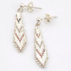 sterling silver riccio chain drop earrings textured dangle