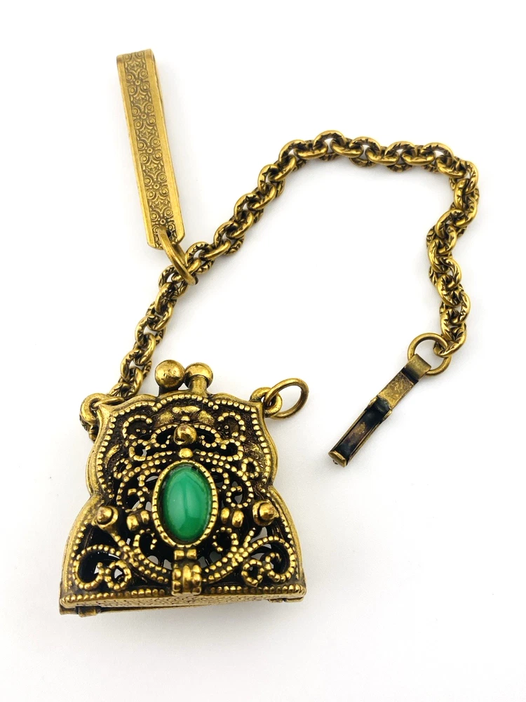 Chatelaine-Style Coin Purse Charm with Removable Clip