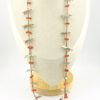 Vintage coral shell heishi flying bird fetish necklace