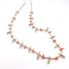 Vintage coral shell heishi flying bird fetish necklace