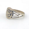 Vintage girl scouts eagle signet sterling silver ring - side view