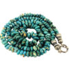Vintage graduated turquoise nugget necklace sterling silver toggle