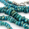 Vintage graduated turquoise nugget necklace sterling silver toggle