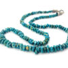 Vintage graduated turquoise nugget necklace sterling silver toggle