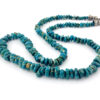 Vintage graduated turquoise nugget necklace sterling silver toggle