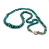 Vintage graduated turquoise nugget necklace sterling silver toggle