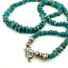 Vintage graduated turquoise nugget necklace sterling silver toggle