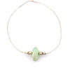 Vintage Mint Green Turquoise Liquid Silver Necklace