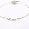 Vintage Mint Green Turquoise Liquid Silver Necklace